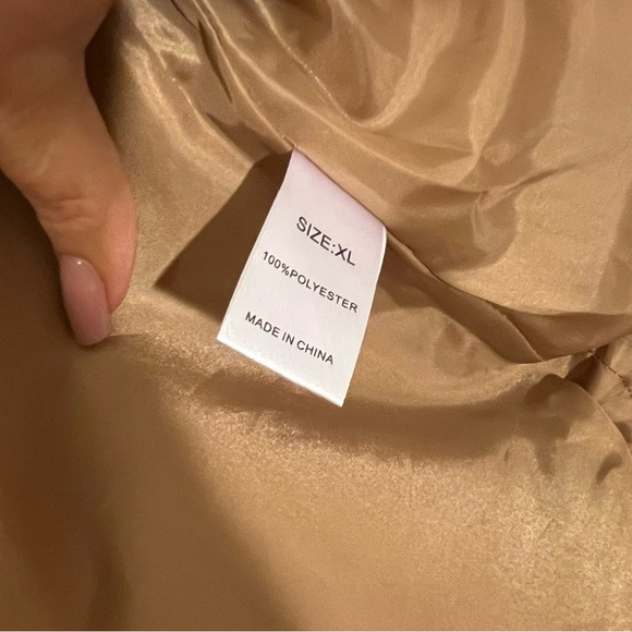 Moto Women's Tan Vegan Suede Jacket Sz XL - Picture 11 of 13